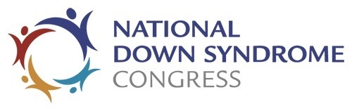 white background with gray text that says national Down syndrome congress