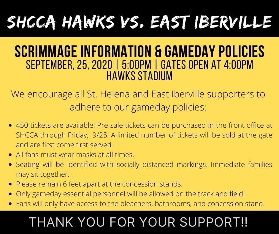 Scrimmage Information and Game Day Policies